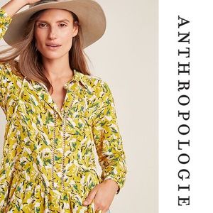 Anthropologie Maeve Janie Flounced Peasant Blouse